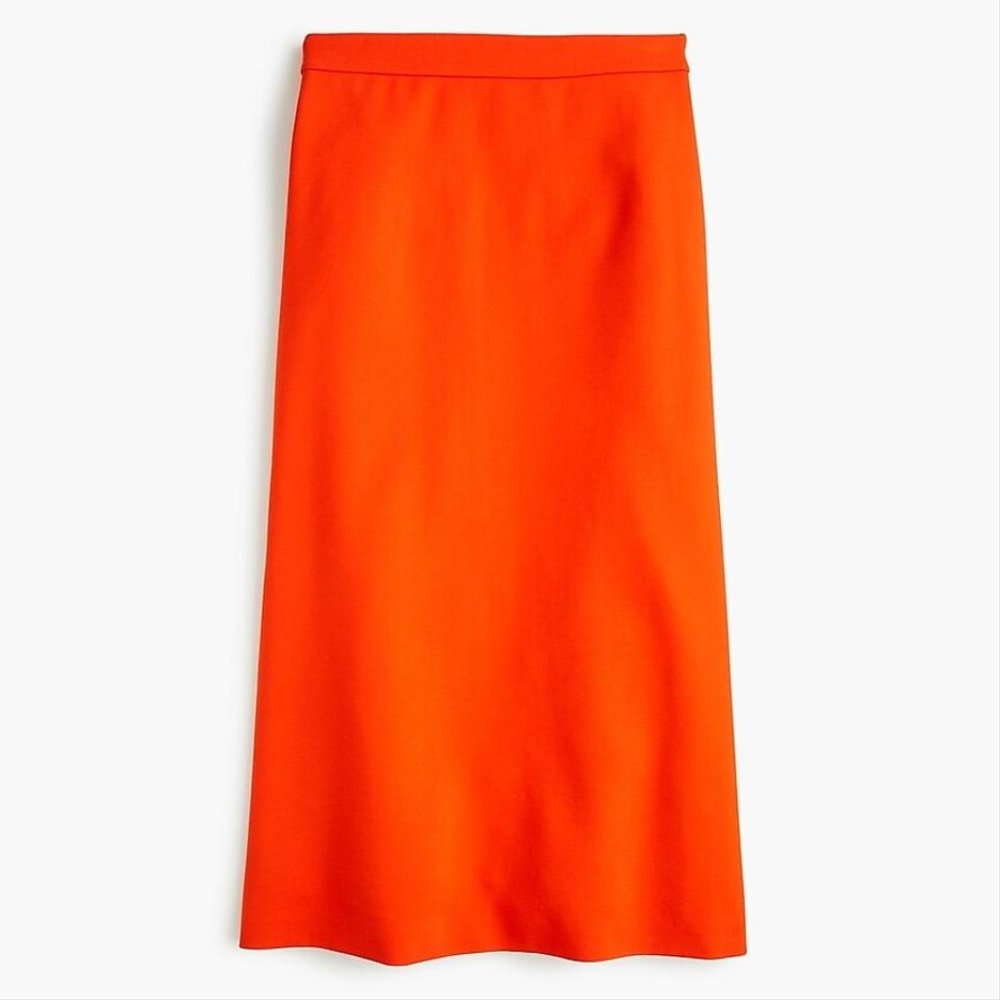 J.Crew Bold Red A-line In Structured Ponte Skirt